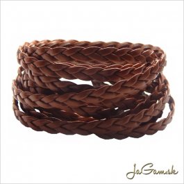 Vrkôčik - imitácia kože 5 mm hnedá 0,5 m (2103)